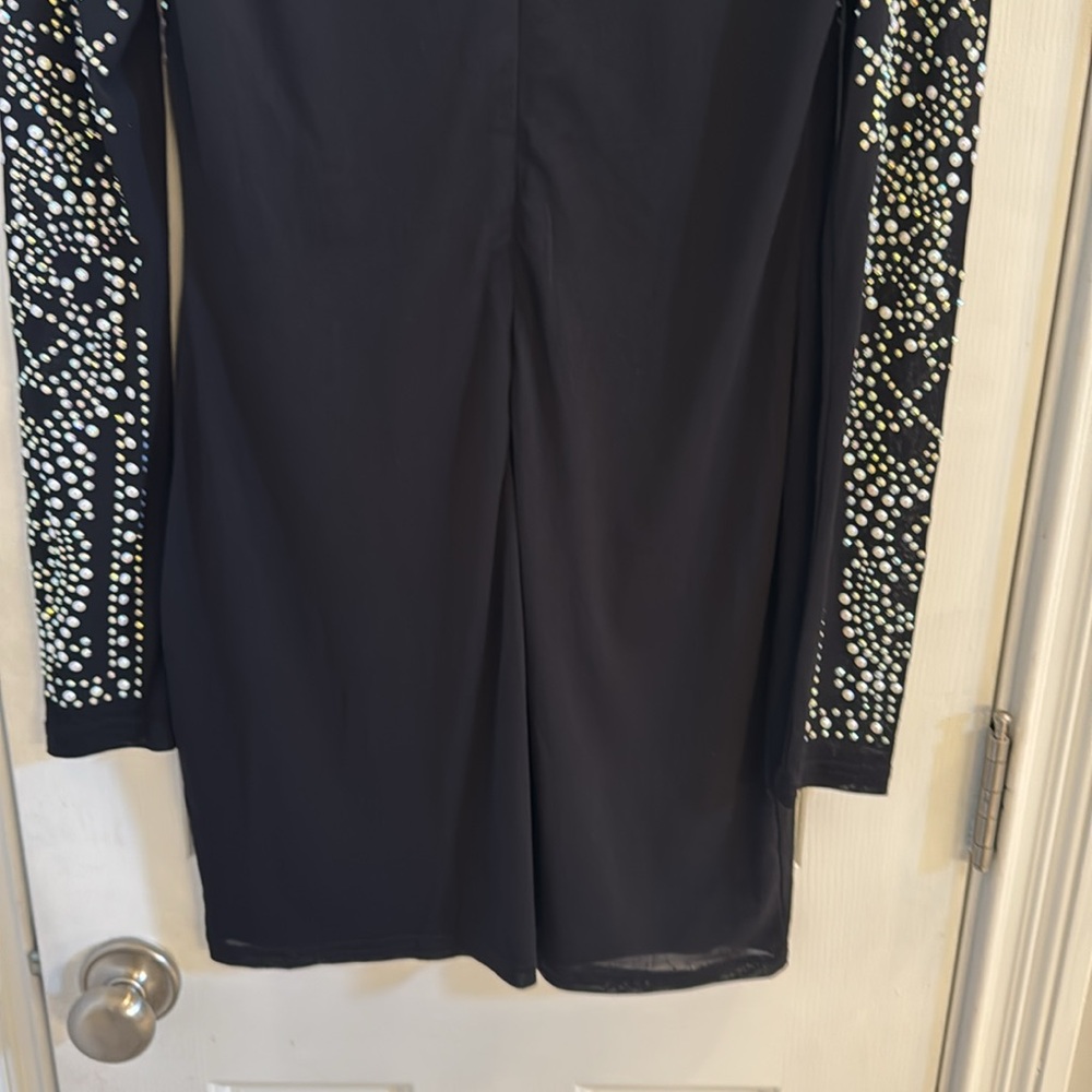 Cache Vintage Black Embellished Bodycon Dress - Picture 8 of 11